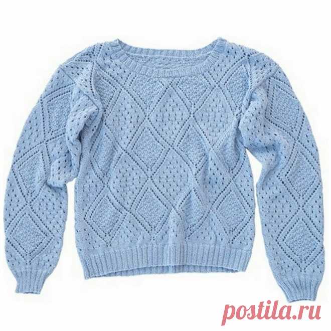 Свитер с ромбами. Выкройка и схема – Paradosik Handmade - вязание для начинающих и профессионалов