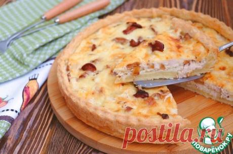 Пирог с курицей и лисичками - кулинарный рецепт