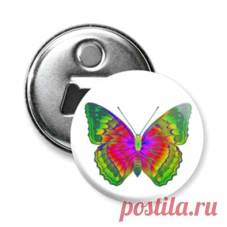 Магнит-открывашка Магнит-открывашка 58 мм - Бабочки тропиков.