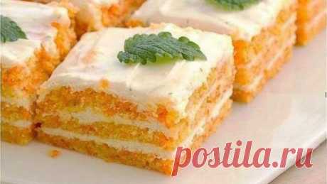 Пирожное с морковью и творожным кремом. Не вредно даже на ночь! Пирожное с морковью и творожным кремом. Не вредно даже на ночь!