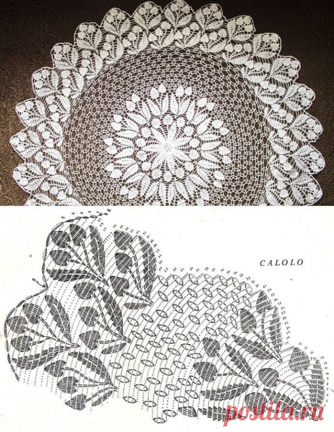 Красивая салфетка. Крючок.