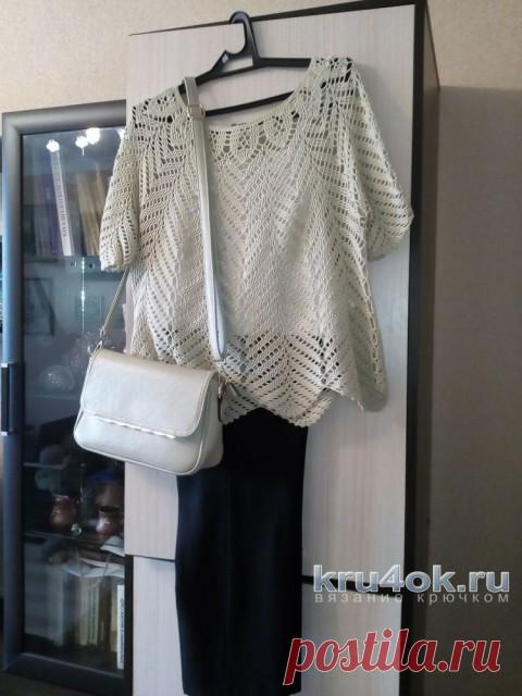 Летняя кофточка крючком. Работа Татьяны Ивановны