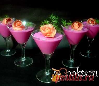 Свекольная закуска с козьим сыром и семгой рецепт с фото