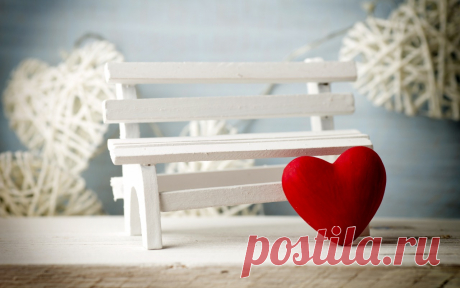 Скачать обои love, сердце, Valentine's Day, heart, скамейка, romantic, раздел настроения в разрешении 1280x800