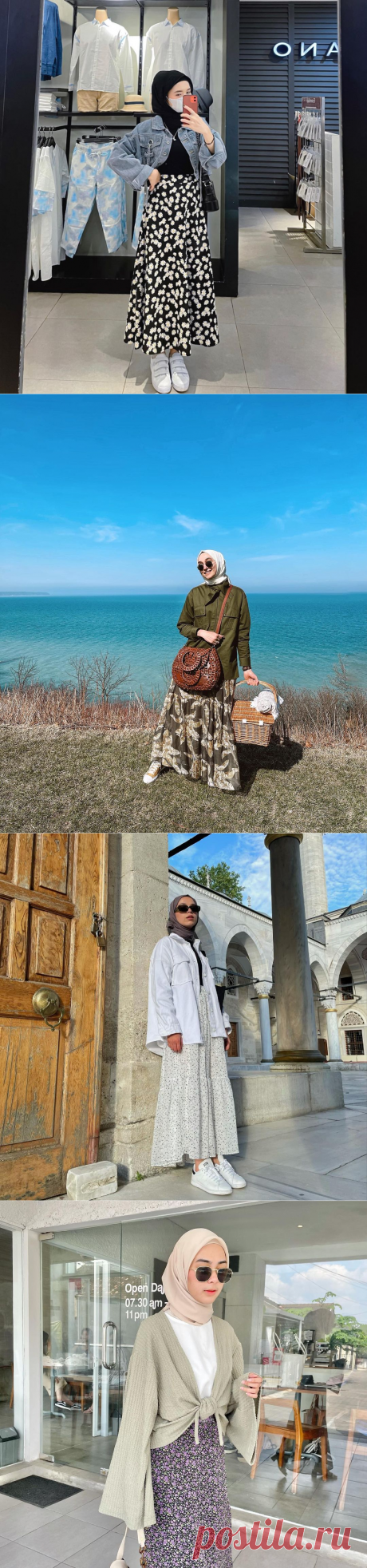 Stylish Ways To Style Pattern Skirt For Summer Hijab Looks - Hijab-style.com