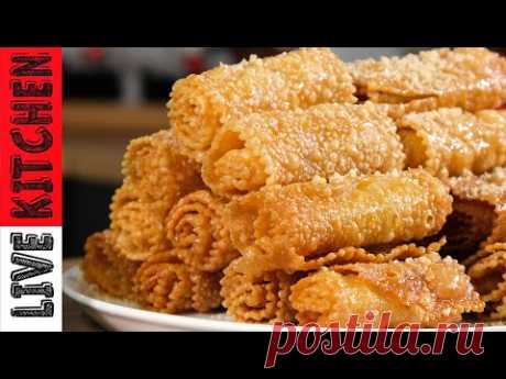 Рецепт традиційних грецьких різдвяних рулетів (Diples)-Без машини!!