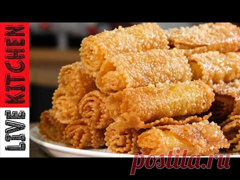 Рецепт традиційних грецьких різдвяних рулетів (Diples)-Без машини!!