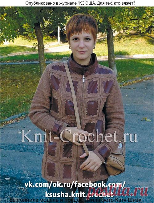 Комбинированная куртка. - Арт-модели крючком - Вязание крючком - Каталог статей - Вязание спицами и крючком