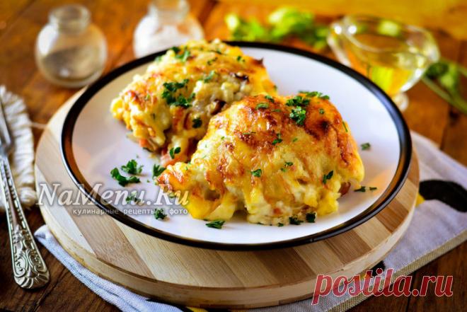 Свинина по-французски в духовке с грибами, сыром и помидорами в духовке, рецепт с фото пошагово