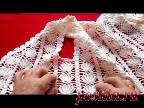 114. VİDEO TIĞ İŞİ YELEK ÖRGÜ MODELİ YAPIMI 1. BÖLÜM  english subtitle altyazılı