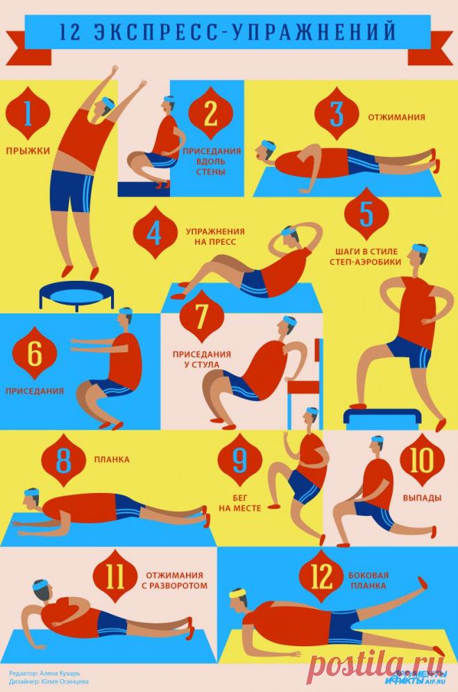 7 минут, 12 упражнений и упорство – слагаемые идеального тела | Мужское здоровье | Здоровье | Аргументы и Факты