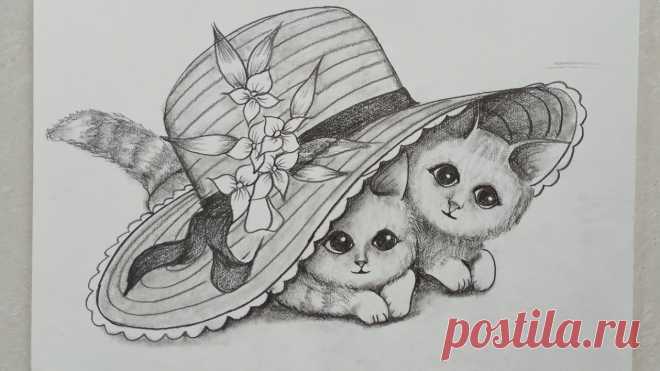 Шляпка. Рисуем карандашом | Рисование и роспись . 