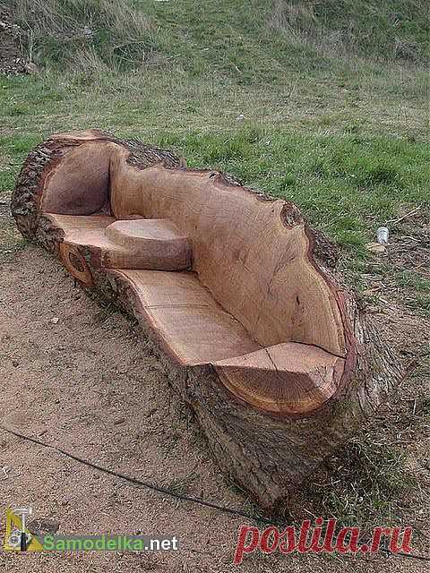 Скамейка из бревна своими руками / Cамоделки для дачи / Самоделка.net  - Сделай сам своими руками | Самоделки. Полезные советы и рекомендации домашнему умельцу