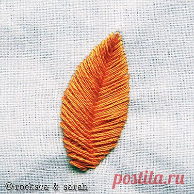 raised fishbone stitch | Sarah's Hand Embroidery Tutorials
