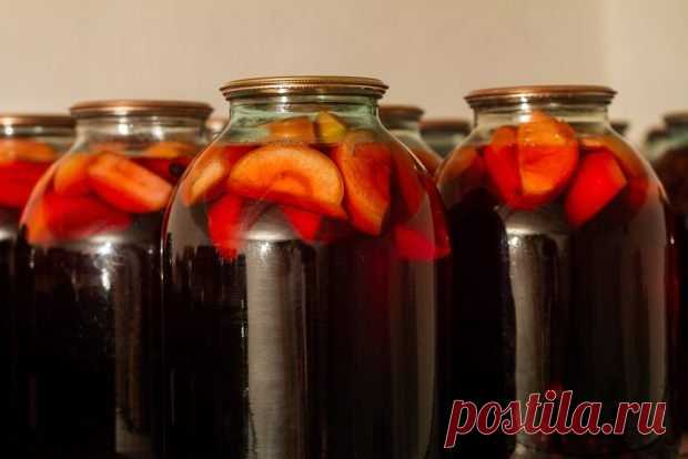 Консервированный компот из яблок и смородины — Сад Заготовка