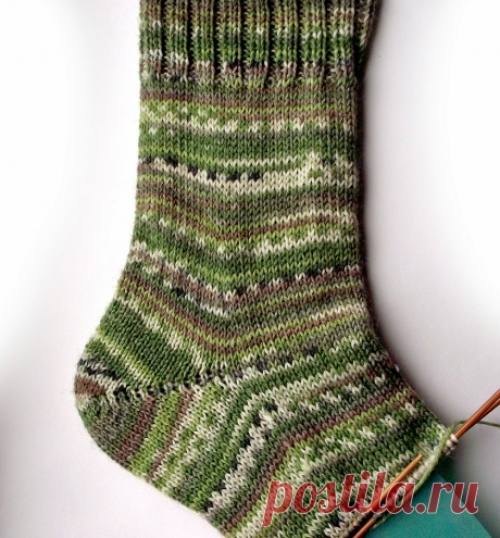 tru-knitting: Носочная пятка «бумеранг». Мастер-класс с фото.