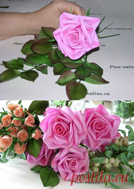 Фоамиран мастер класс по созданию венка из роз