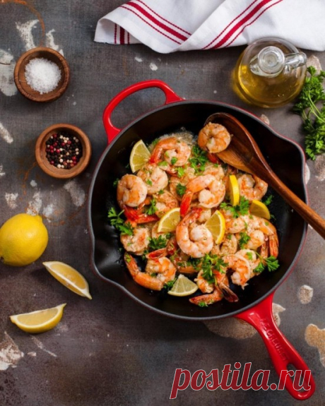 ​Креветки в чесночном соусе