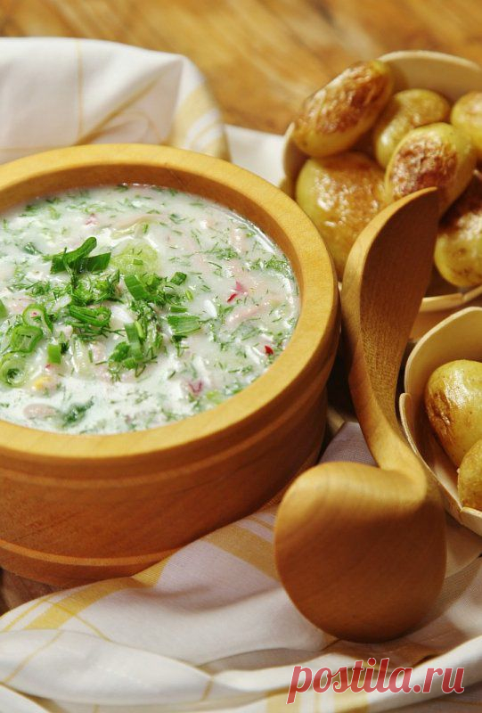 Лёгкая окрошка на сыворотке "Простофиля"