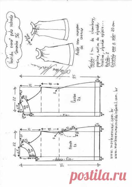 Выкройка летнего сарафана (Шитье и крой) – Журнал Вдохновение Рукодельницы