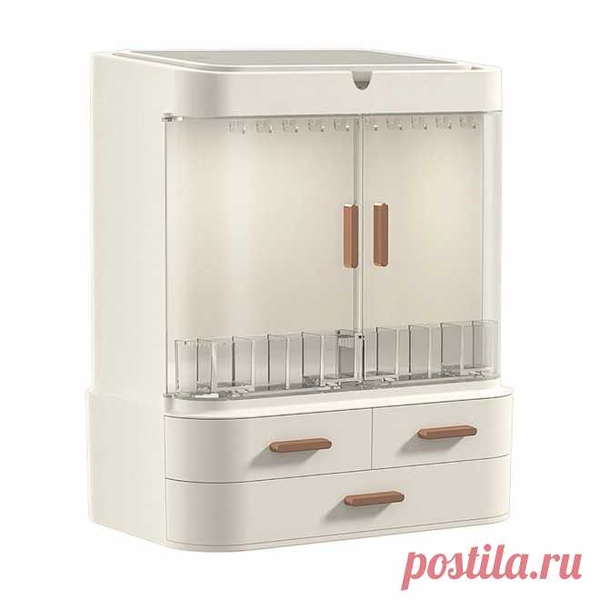 Saving space desktop cosmetics makeup storage drawer type box makeup organizer small type dressing table with mirror Sale - Banggood.com