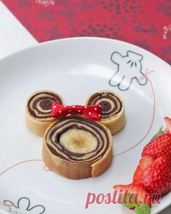 バレンタインに♪ ミニーのしましまバナナバウム