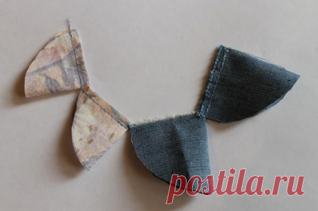 Цветок на сумку из джинсы и хлопка - Ярмарка Мастеров - ручная работа, handmade