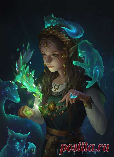 ArtStation - Green witch , Luminita Pham