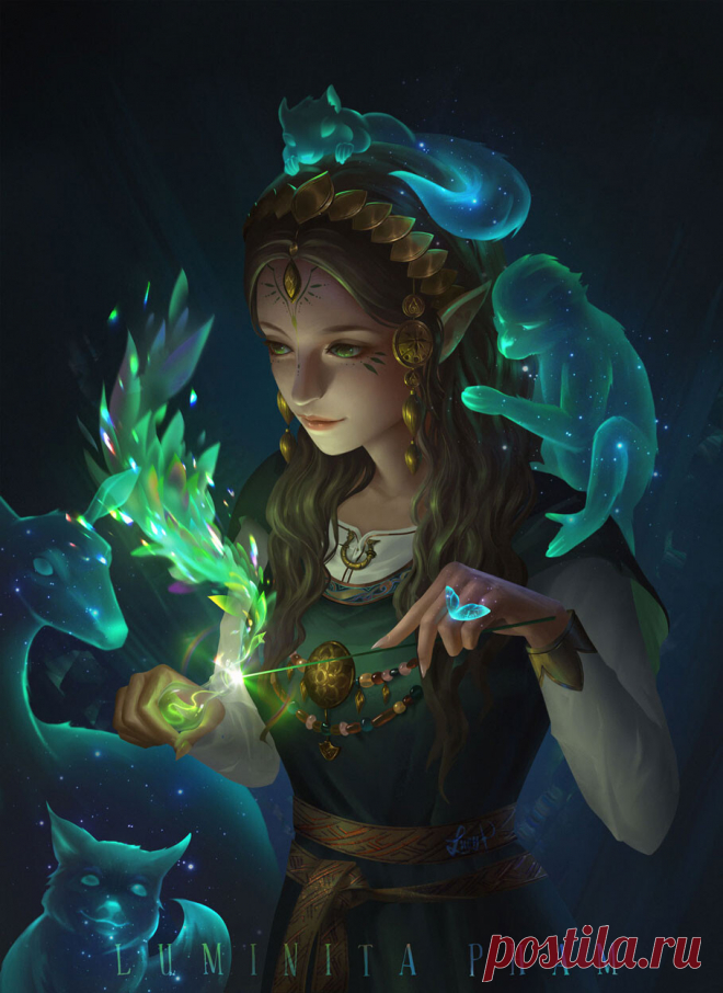 ArtStation - Green witch , Luminita Pham