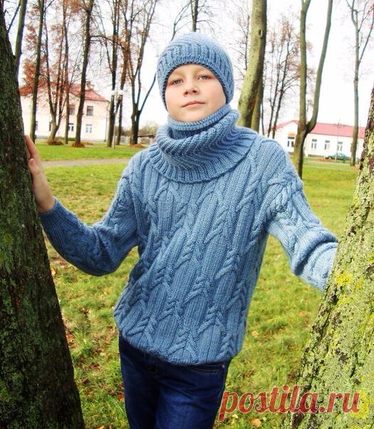 Пуловер. Спицы.