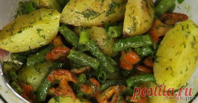 Картофельный салат с лисичками рецепт с фото