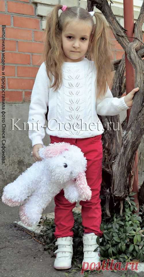 Пуловер для девочки на спицах. - Девочкам на спицах - Вязание спицами - Каталог статей - Вязание спицами и крючком
