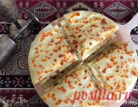 Экспресс-лепешки с картошкой (тесто без дрожжей). Ингредиенты: мацони, мука, оливковое масло Extra Virgin