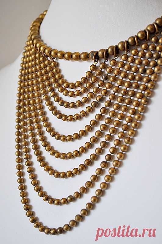Antique 1930s Bib Fringe Necklace