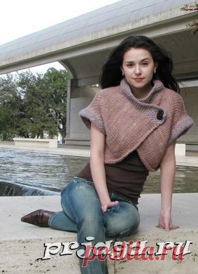 Женское пончо и болеро спицами или крючком