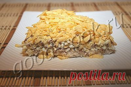 Хорошая кухня - салат с курицей, гречкой и сыром. Кулинарная книга рецептов. Салаты, выпечка.
