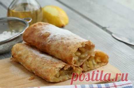 Вертута с яблоками, грецкими орехами и изюмом пошаговый фото рецепт - Retsept.net