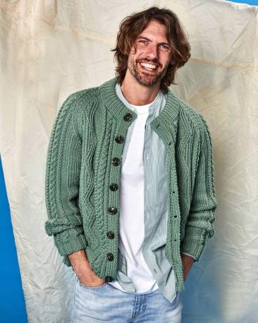 Мужской вязаный жакет Casual