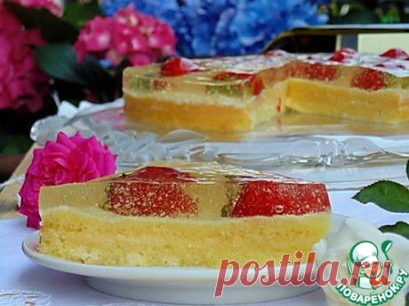Торт с лимонным курдом "Клубника в шампанском" – кулинарный рецепт