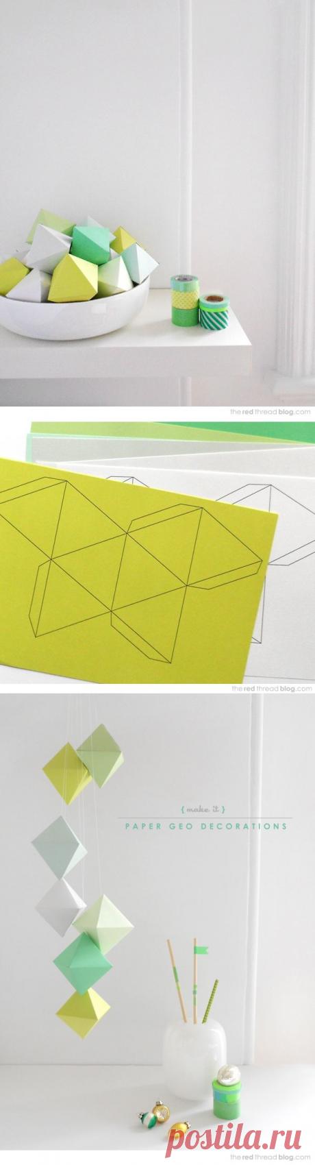 Декоративные кристаллы из бумаги