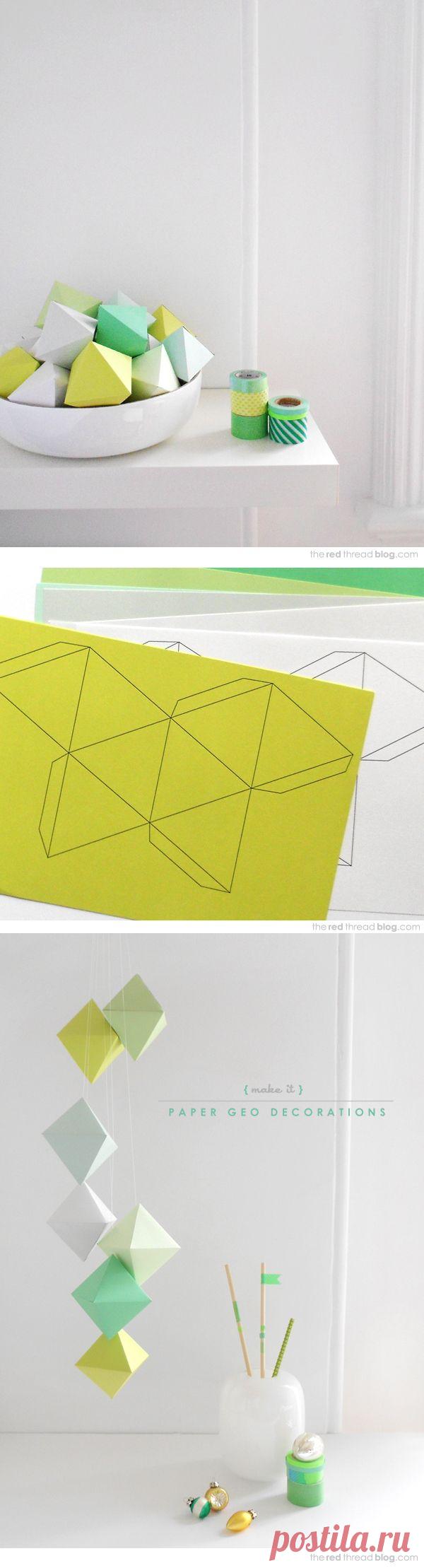 Декоративные кристаллы из бумаги