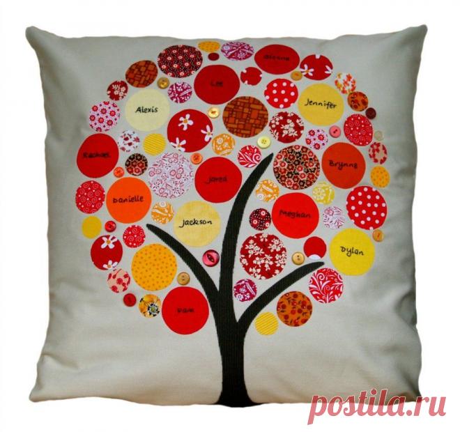 Шитые и вязаные подушки Красивые идеи