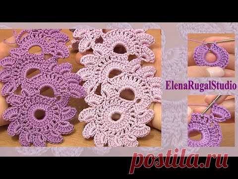 Beautiful Crochet Lace Patterns  Урок 12 Вязание ленты в технике ленточного кружева