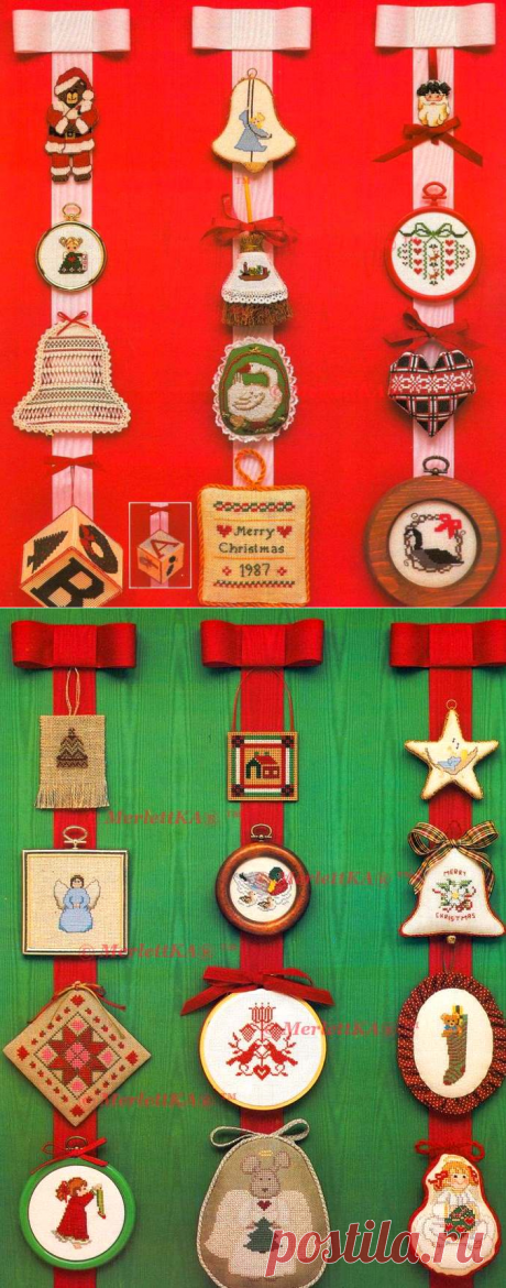 JCS 1987 11-12 🎆 Очень красивая вышивка крестом 🎆 идеи к Рождеству и Новому Году 🎆