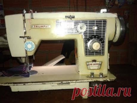 TRIUMPH DE LUXE, como hacer un ojal maquina de coser casera sewing machine buttonhole