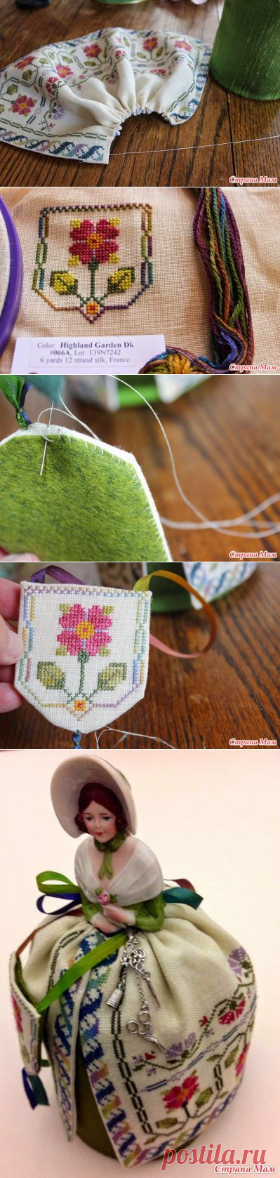 Игольница-кукла "Elizabeth - A Sampler Pincushion Doll Maiden" + МК - Бискорню и другие "кривульки" - Страна Мам