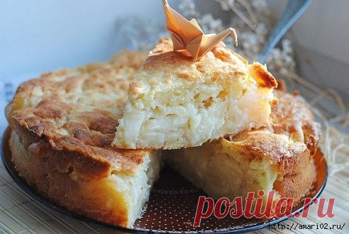 Яблочно-творожный пирог.