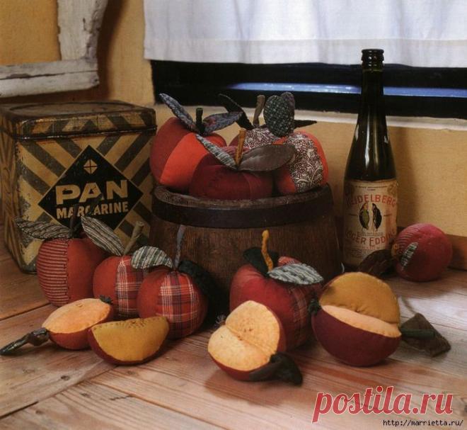 Как сшить текстильные яблоки. Выкройка текстильного яблока / Мастер-класс