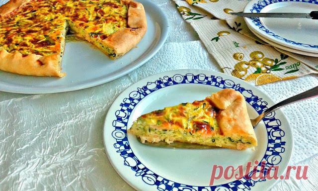 Італійські голубці: Пиріг - кіш з кабачками і лососем (Quiche di salmone e zucchine)