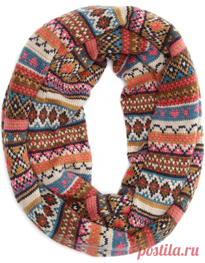 (2) Коренастый Fair Isle Snood | Сели на мель цвет работа | Ярмарка острова, Snood и Шарфы